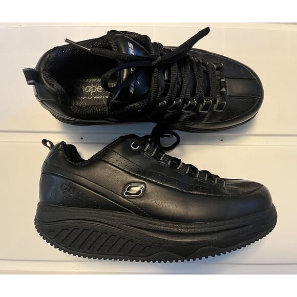 Skechers Shape Ups Slip Resistant Work Walking Shoes 76428 Women's US 6 Black - Picture 1 of 11